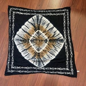 Nine West XL scarf black, brown gray tie-dye new no tags tho